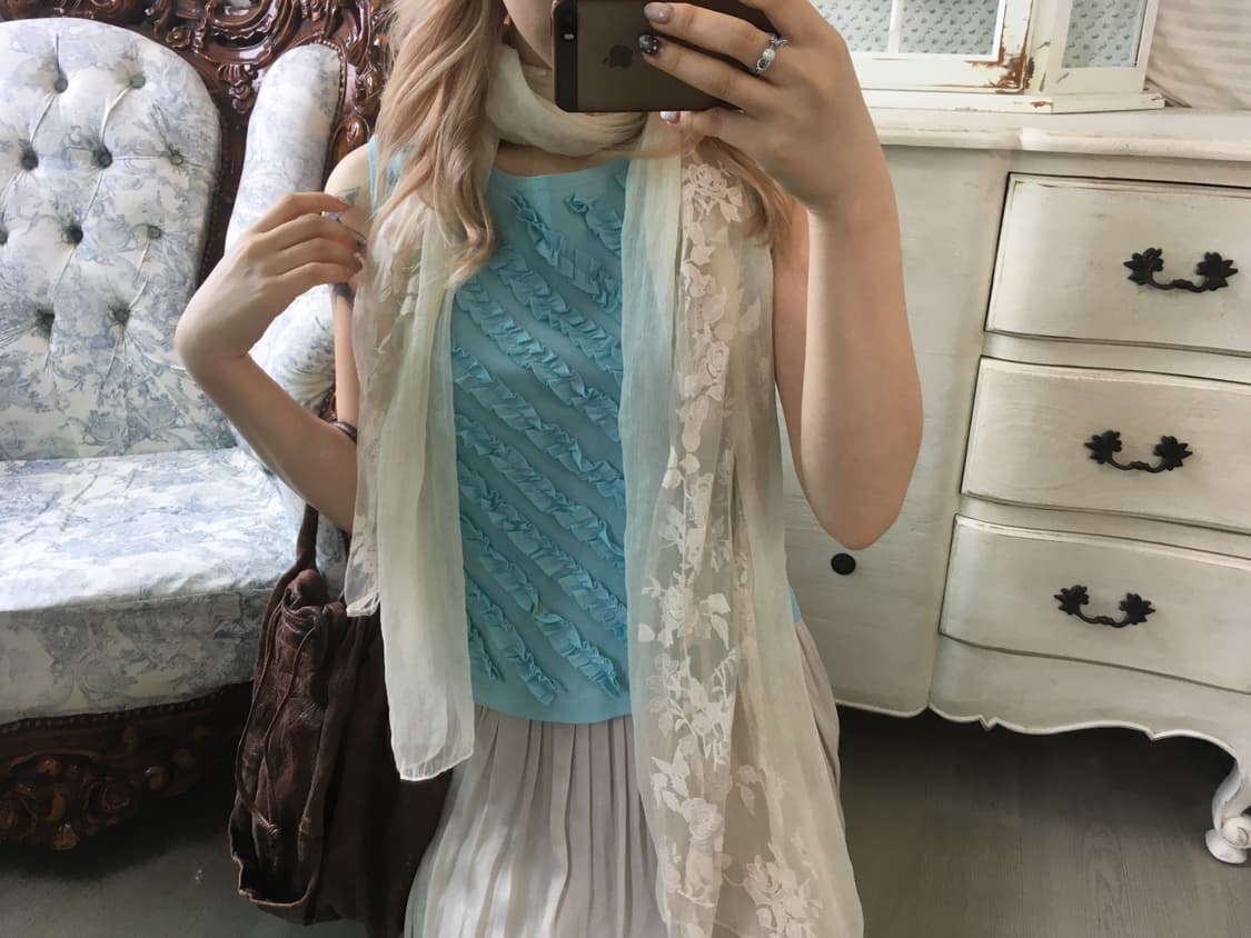 빈티지 민트 프릴 나시 상품이미지5