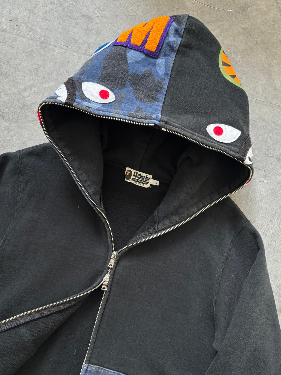 Bape 베이프 청계 카모 샤크 풀집 후디 상품이미지8