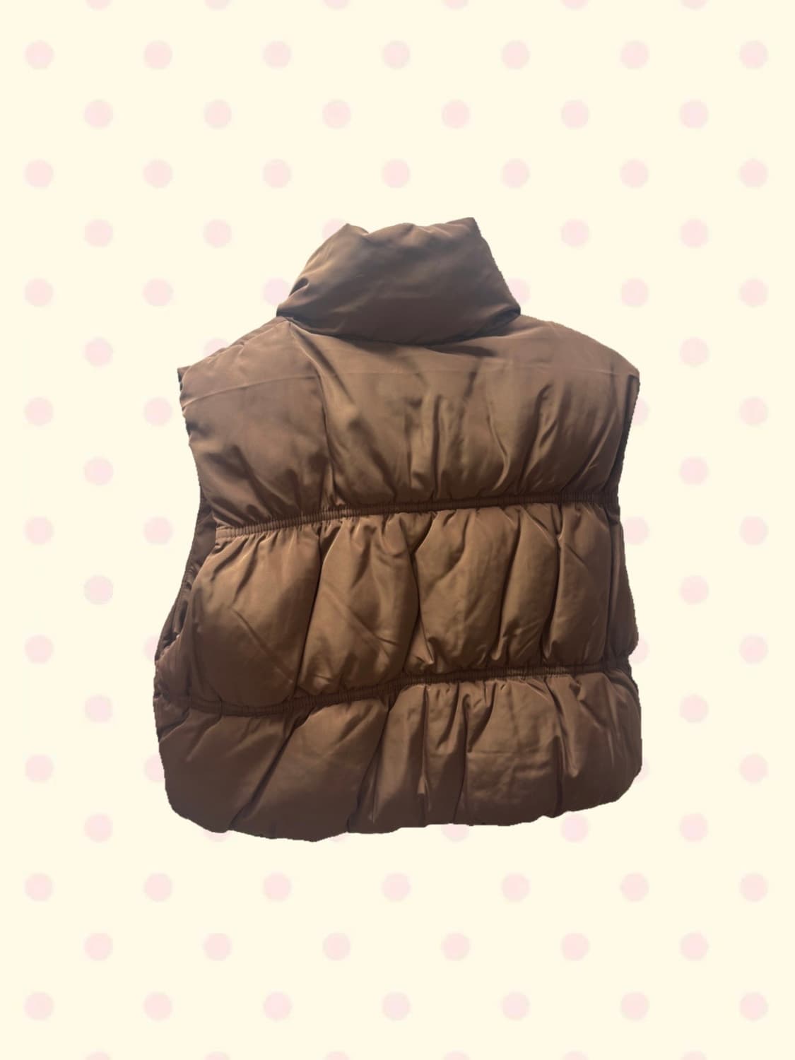 H&M 숏 기장 브라운 패딩 조끼 상품이미지1