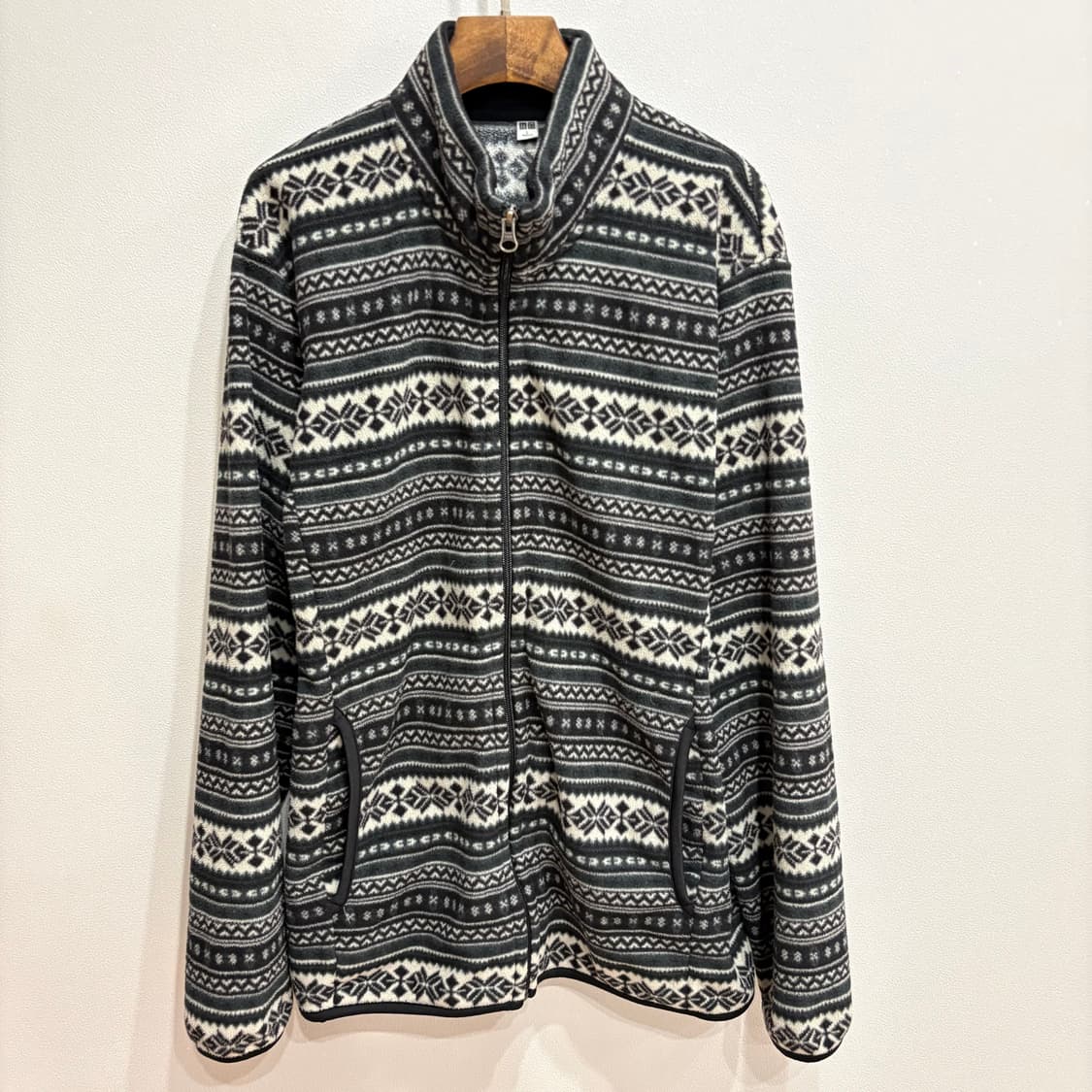 유니클로 노르딕 패턴 후리스 집업 자켓 L 상품이미지1