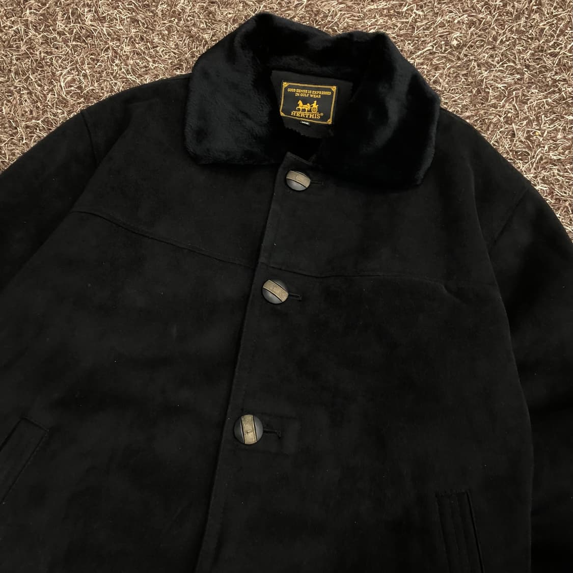 빈티지 돈피 무스탕 퍼 카라 레더 가죽 자켓  상품이미지2