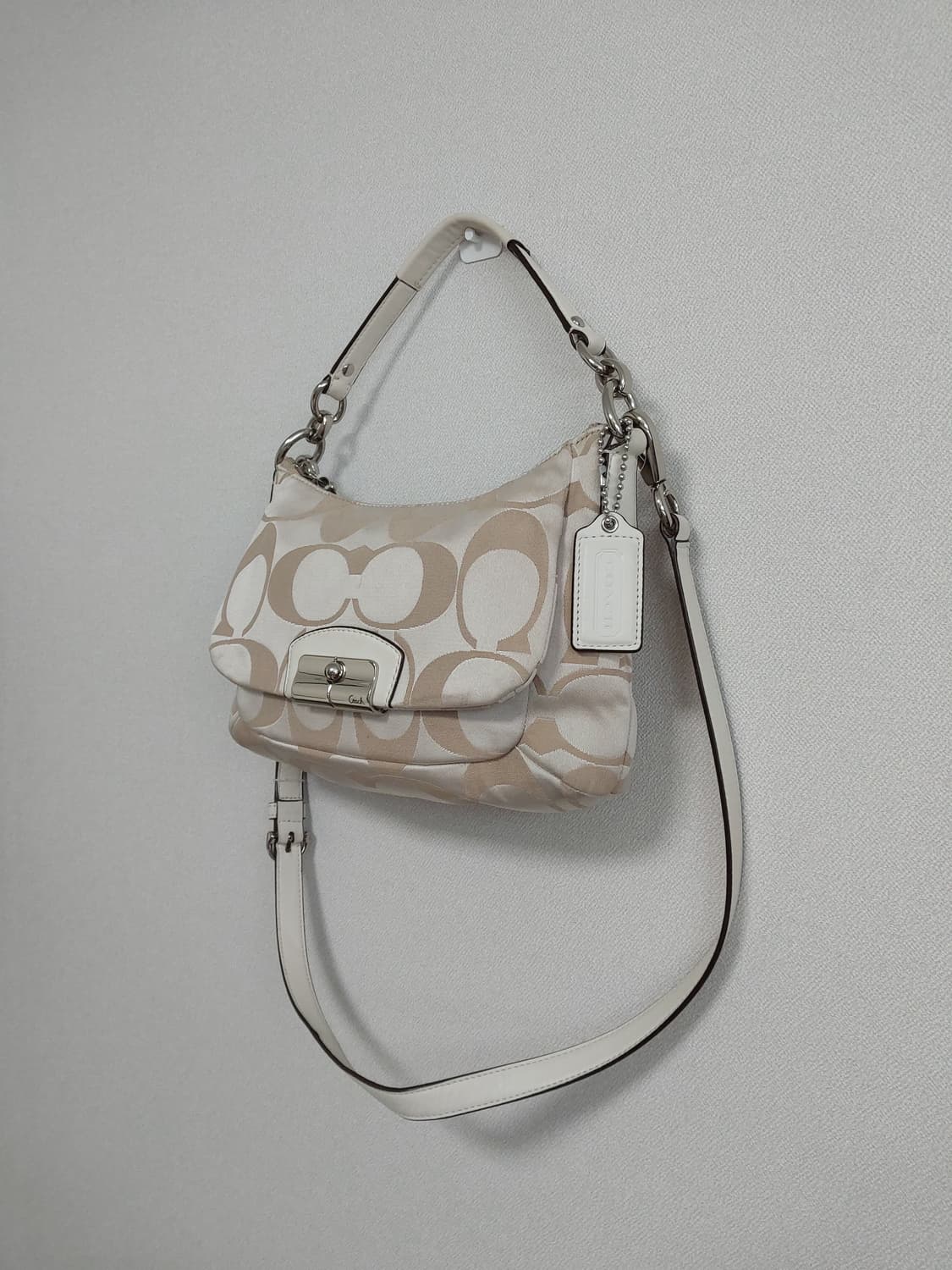 SALE🫶[정품] 코치 아이보리 투웨이백 상품이미지4