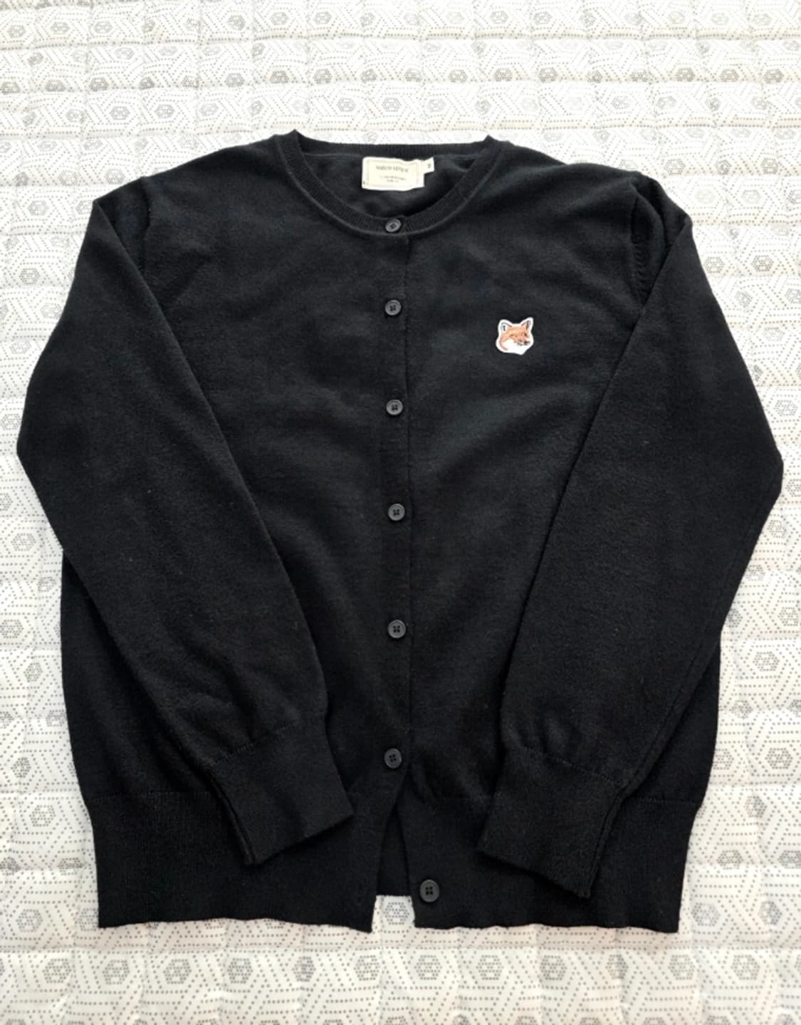 메종키츠네 폭스 패치 블랙 가디건 ~55반 상품이미지3
