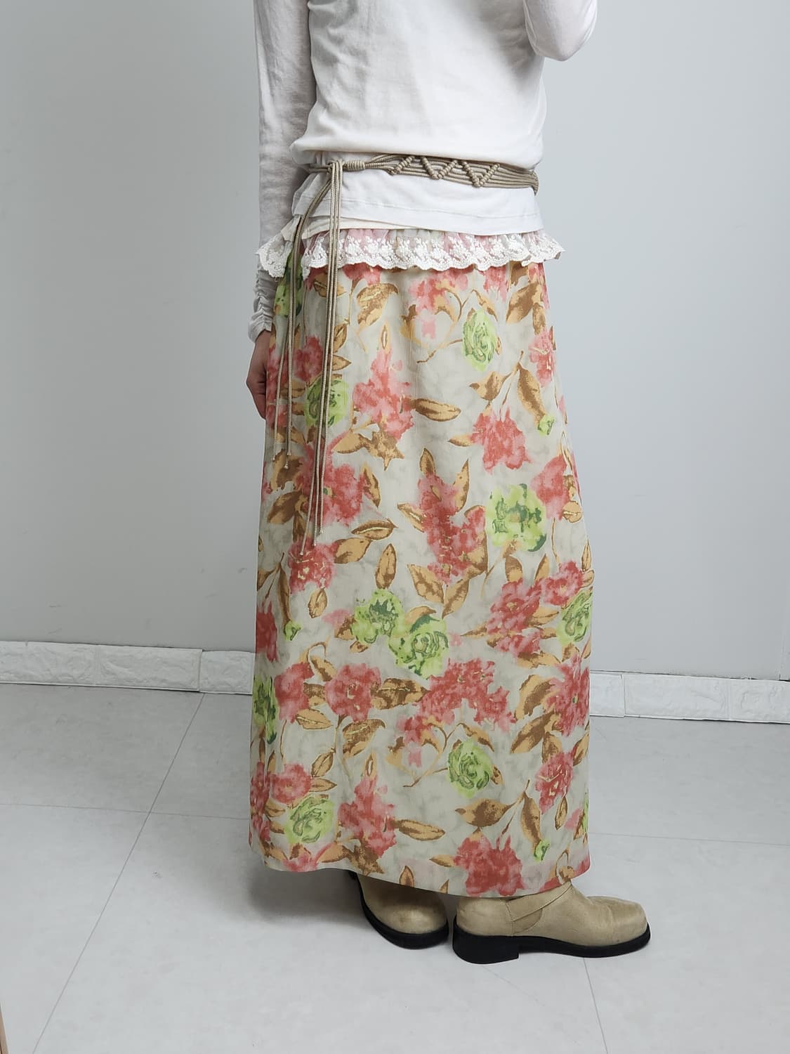 플로럴 롱 스커트 상품이미지2