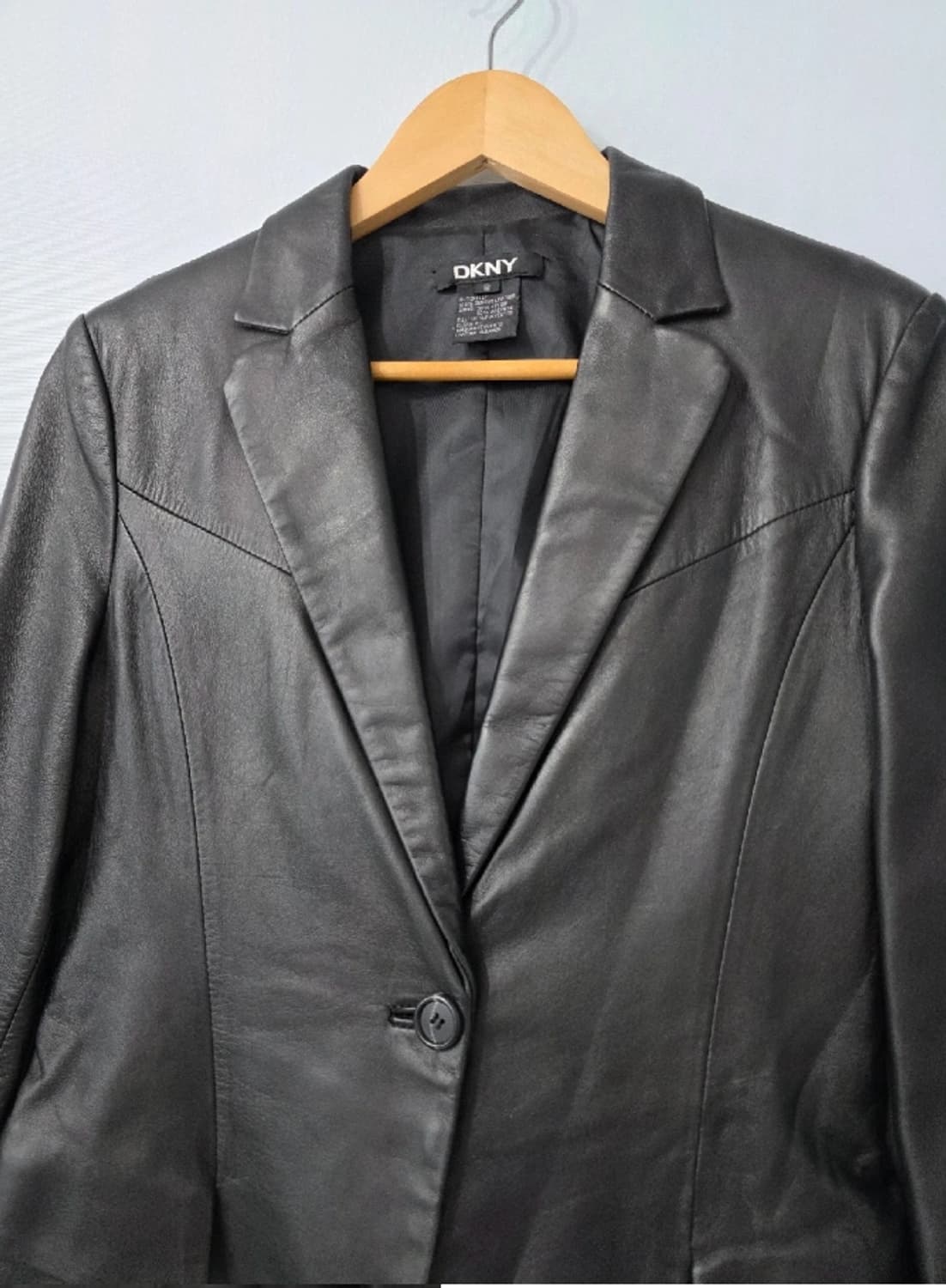 DKNY 블랙 가죽 자켓 ~55 상품이미지3