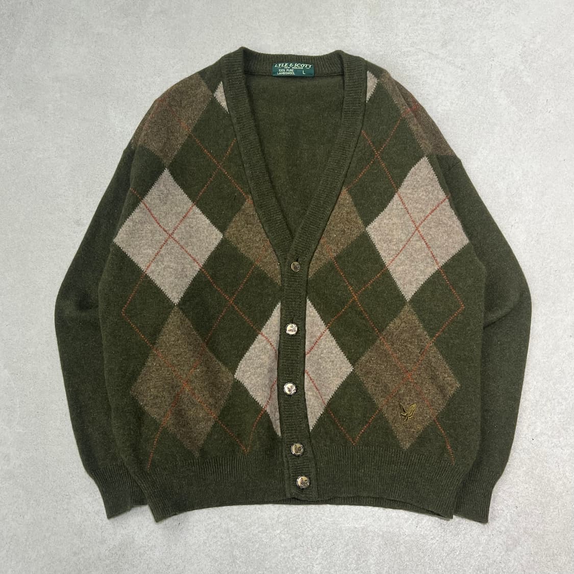 라일앤스콧 아가일 패턴 니트가디건 s09735 상품이미지1