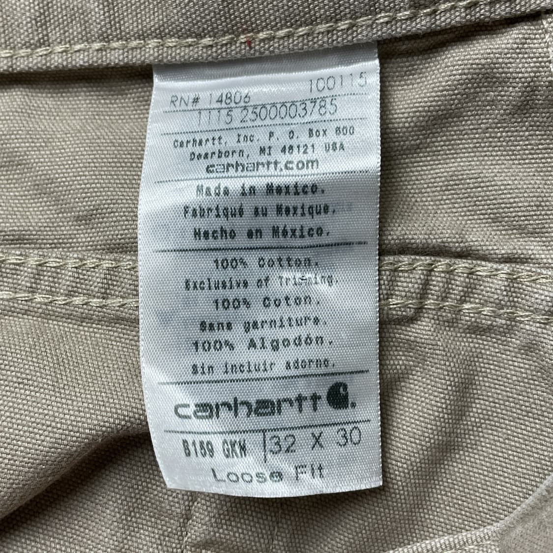 CARHARTT 칼하트 빈티지 베이지 싱글니 카펜터팬츠 상품이미지9