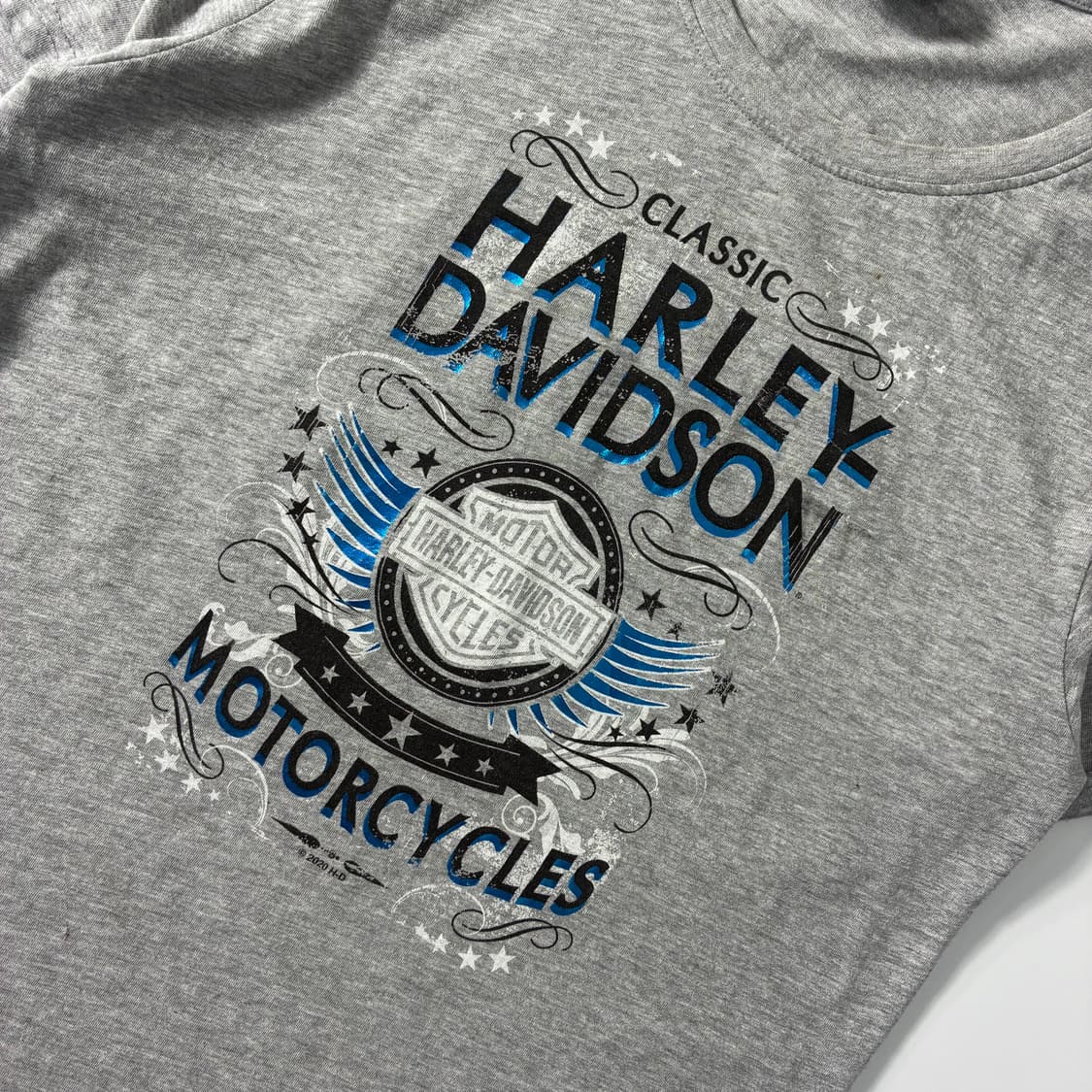 Harley davidson   할리 데이비슨 우먼스 그레이 반팔 티셔츠 상품이미지3