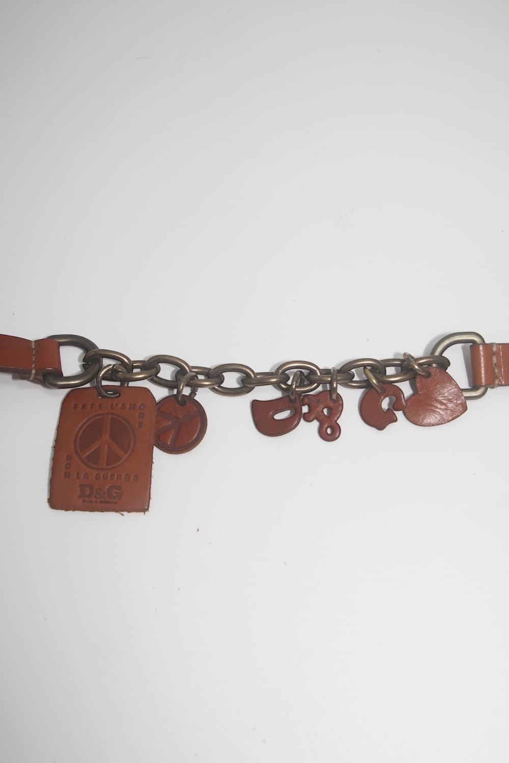 돌체앤가바나 아카이브 레더 참 체인 벨트 상품이미지4