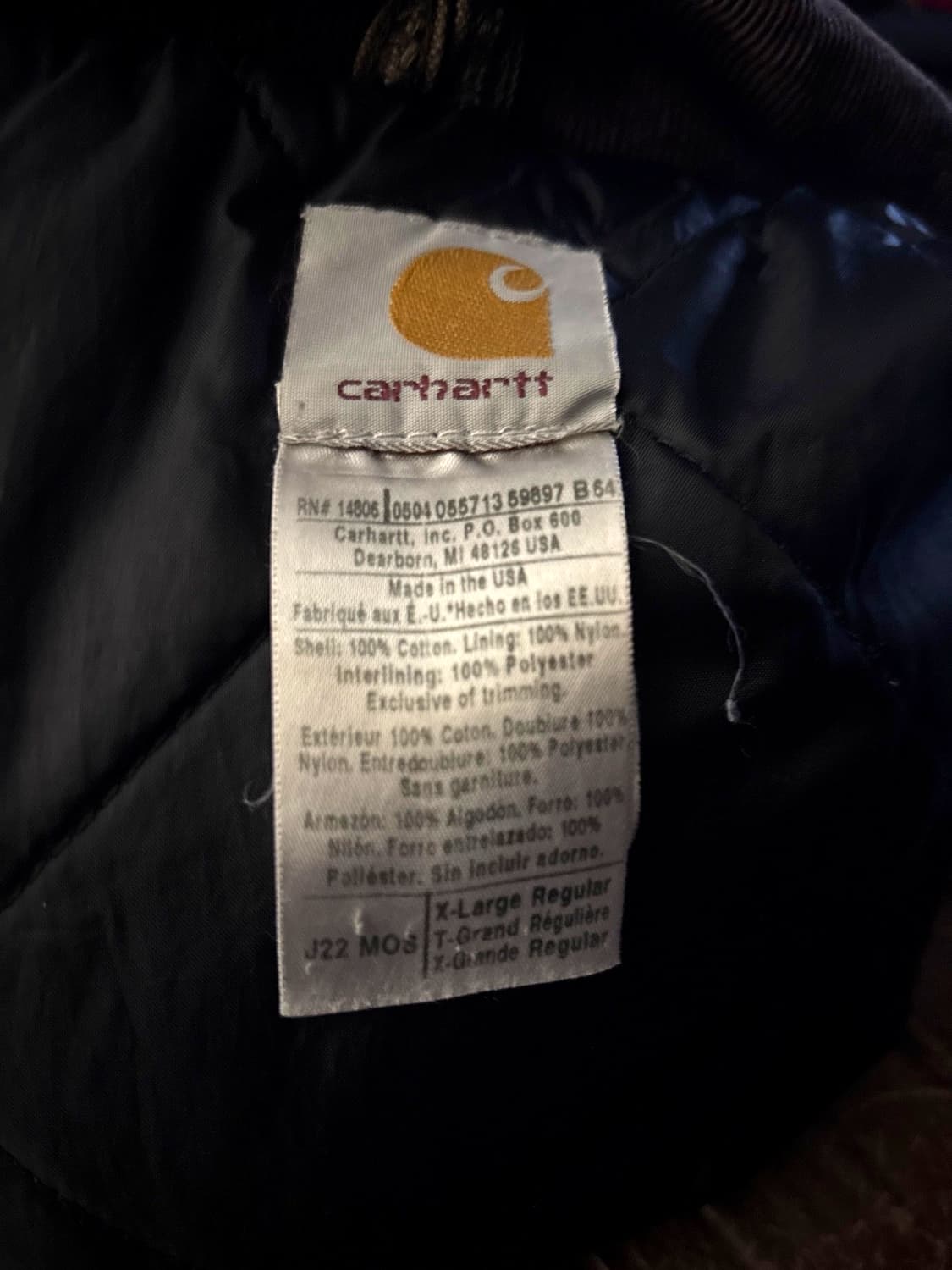 칼하트 J22 디트로이트 자켓 모스 그린 XL 상품이미지3