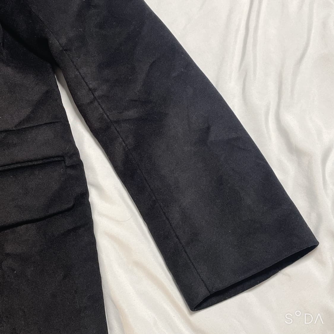 알렉산더 왕 블랙 가죽 배색 블레이저 코트 상품이미지5