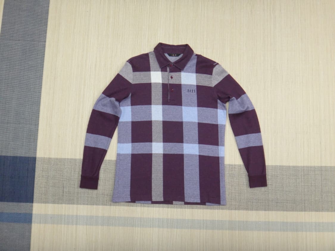 (95) 닥스 골프 남성 빅체크 카라 긴팔 티셔츠 상품이미지1