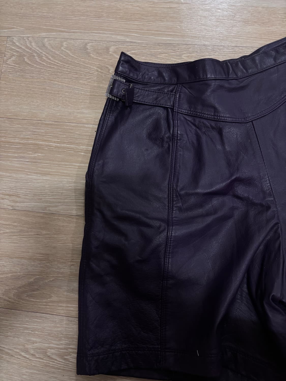 Mani 가죽빈티지반바지 상품이미지3