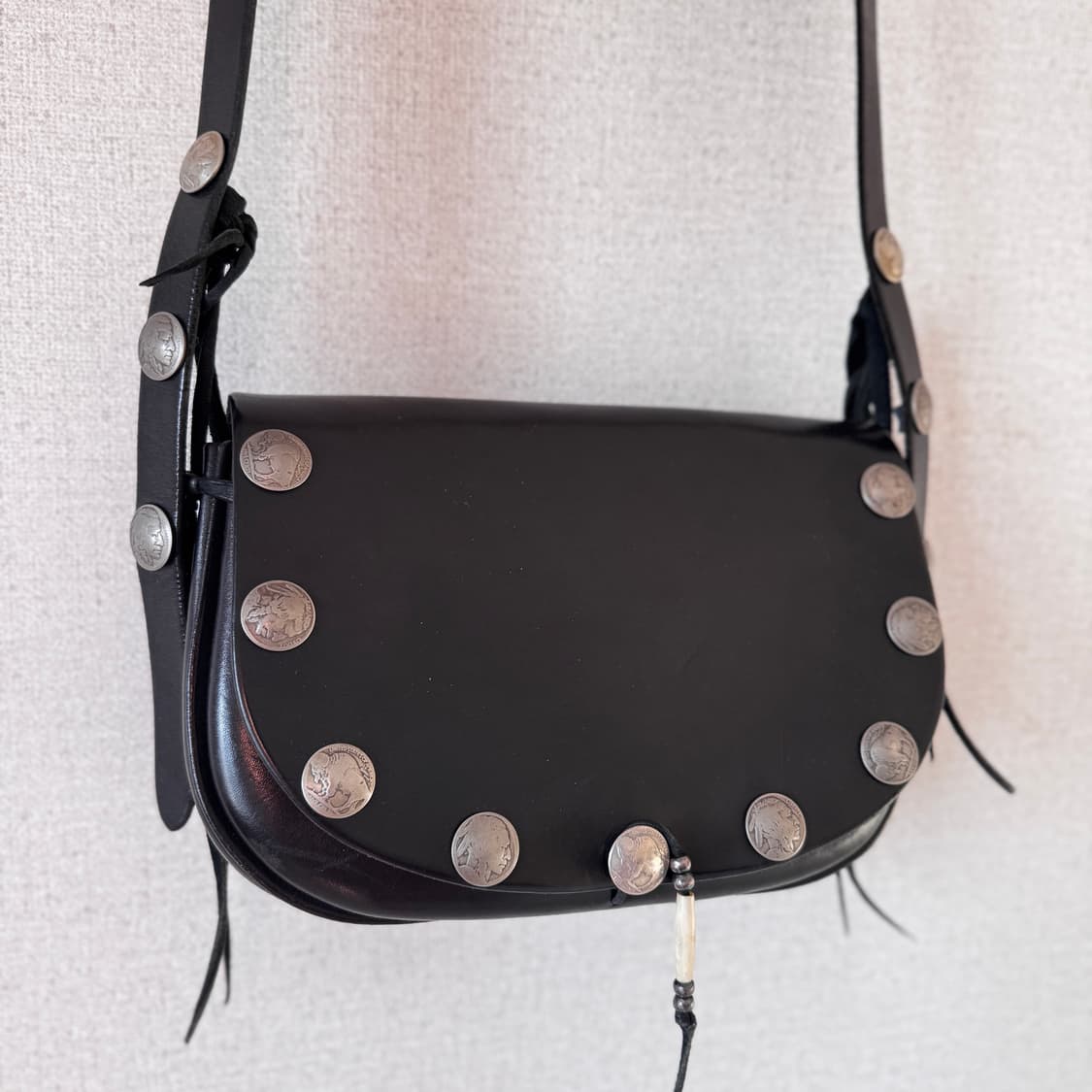 고로스 새들백, 콘초 커스텀 블랙 컬러 상품이미지2