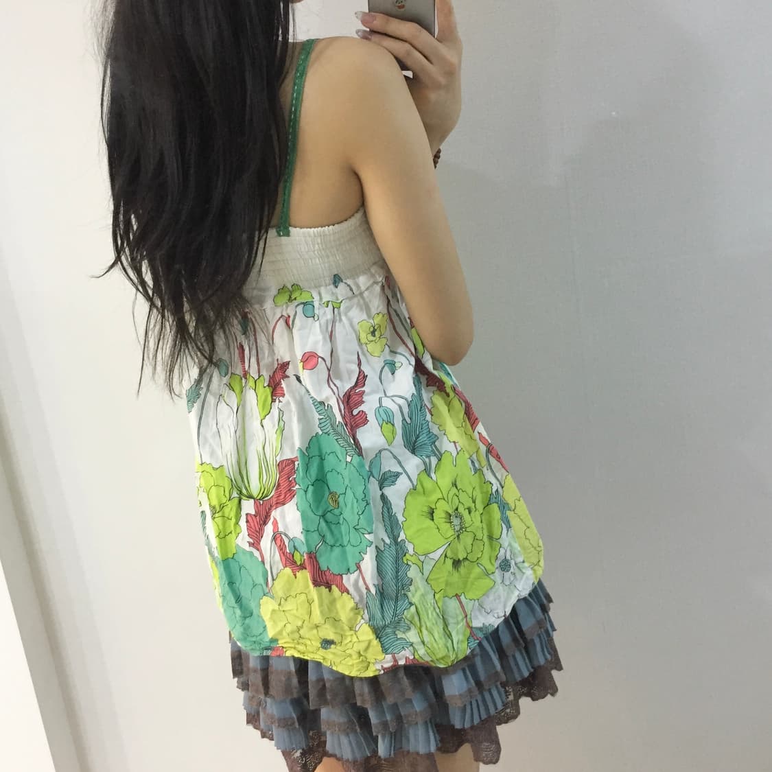cheeno  사와코 하구미 벌룬 플라워 슬리브리스 상품이미지4
