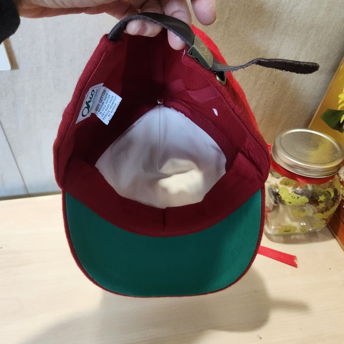 OHIO 울 볼캡 | 레드 펠트 & 레더 스트랩 빈티지 캡 상품이미지7