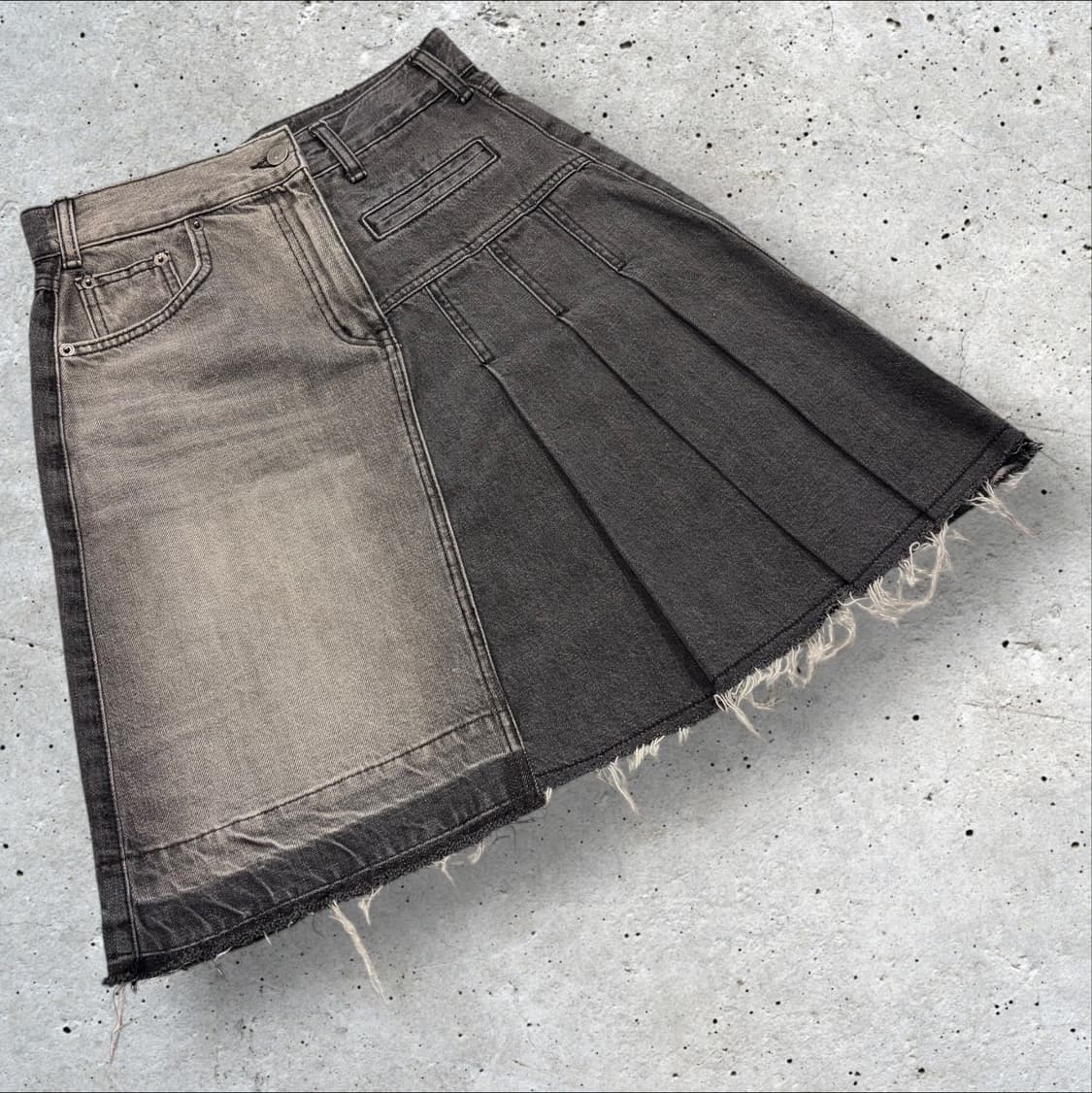 [S] 24s 마뗑킴 데님 언발란스 플리츠 스커트 C244 상품이미지1