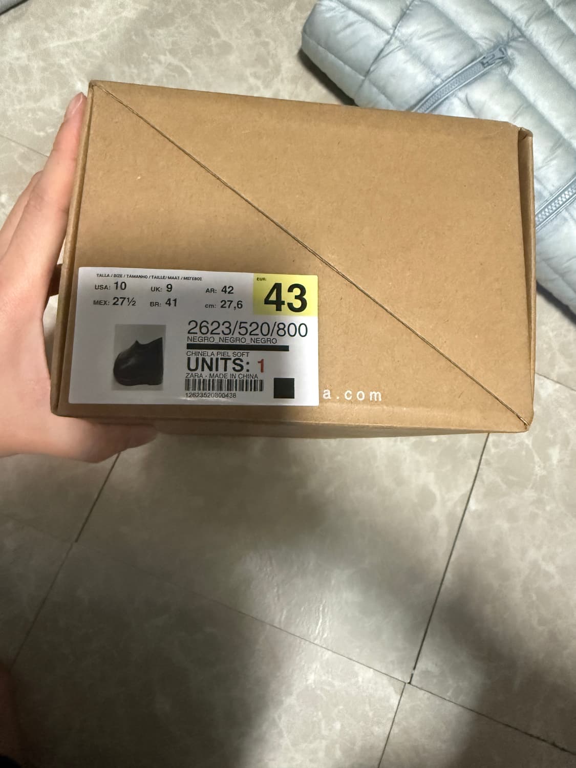 43사이즈 자라 레더 로퍼 2623/520/800 상품이미지1