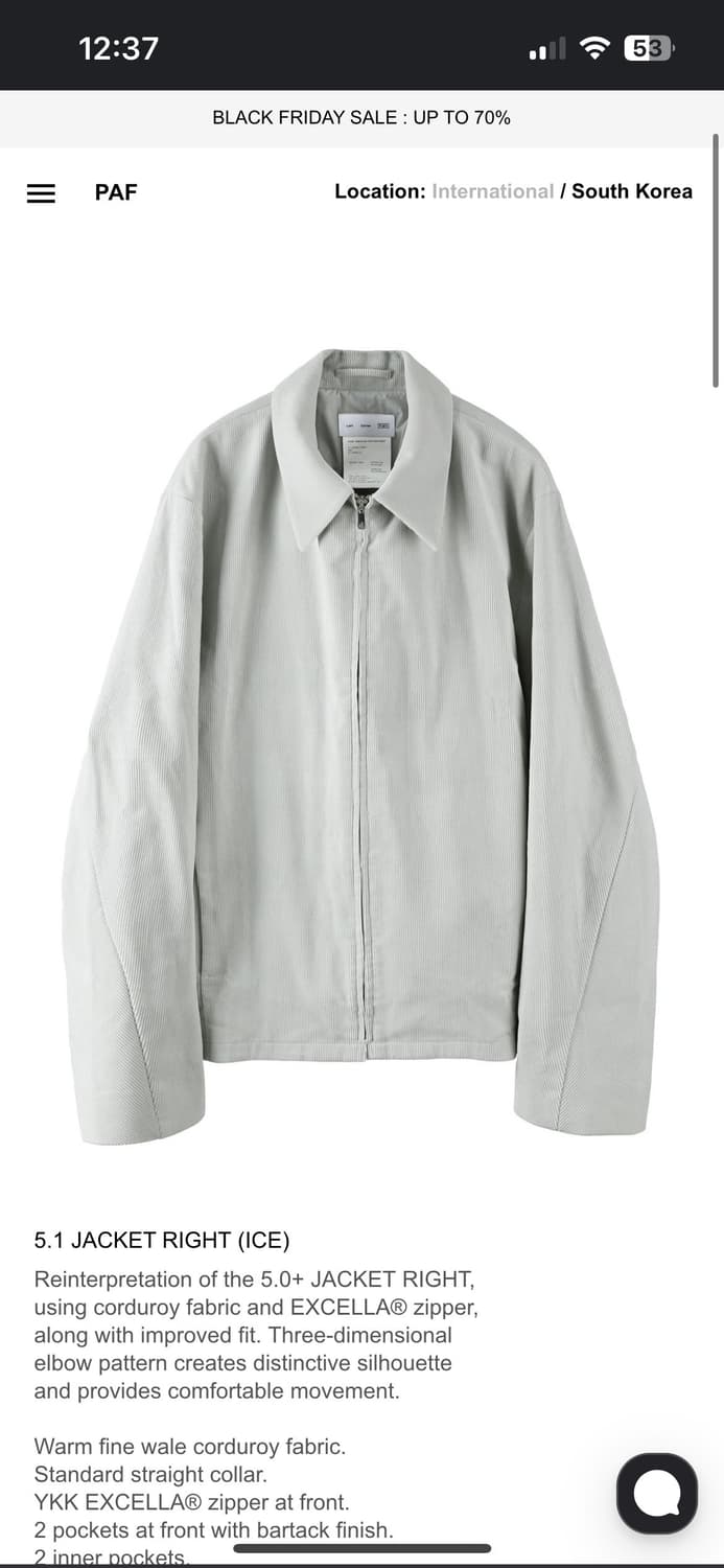 [XL] PAF 5.1 JACKET RIGHT ICE 상품이미지2