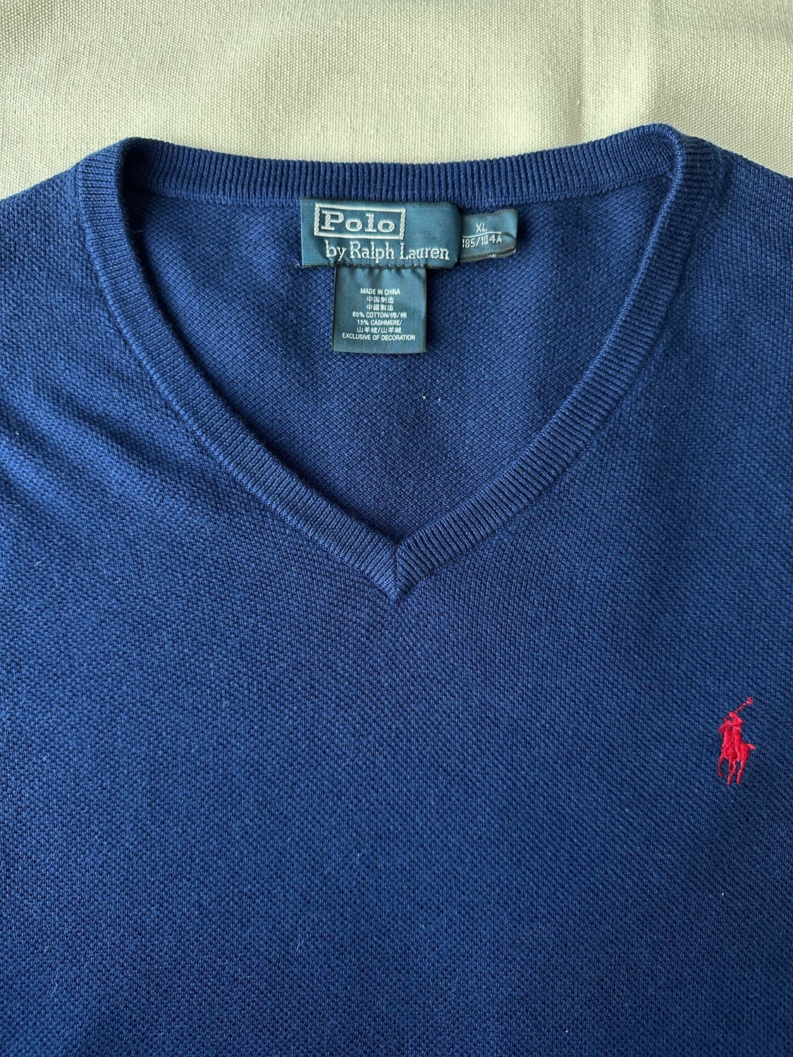 폴로 니트 베스트 캐시미어 혼방 XL 상품이미지3