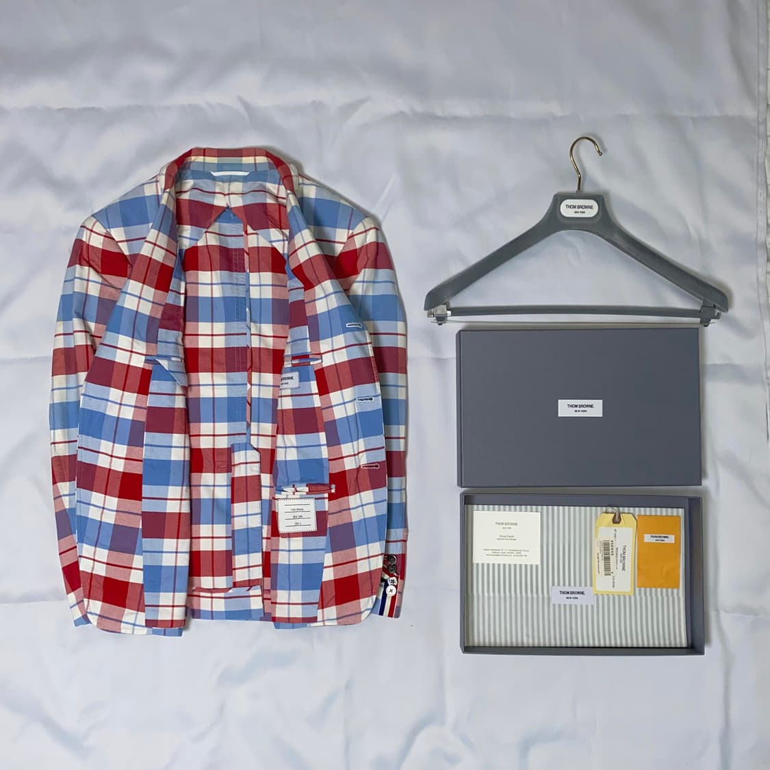 톰브라운 2011 런웨이 타탄 체크 논파이핑 자켓 상품이미지3