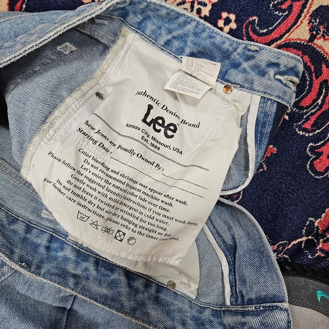 리(Lee) 24Fw 세미 와이드 데님팬츠 26size 상품이미지6