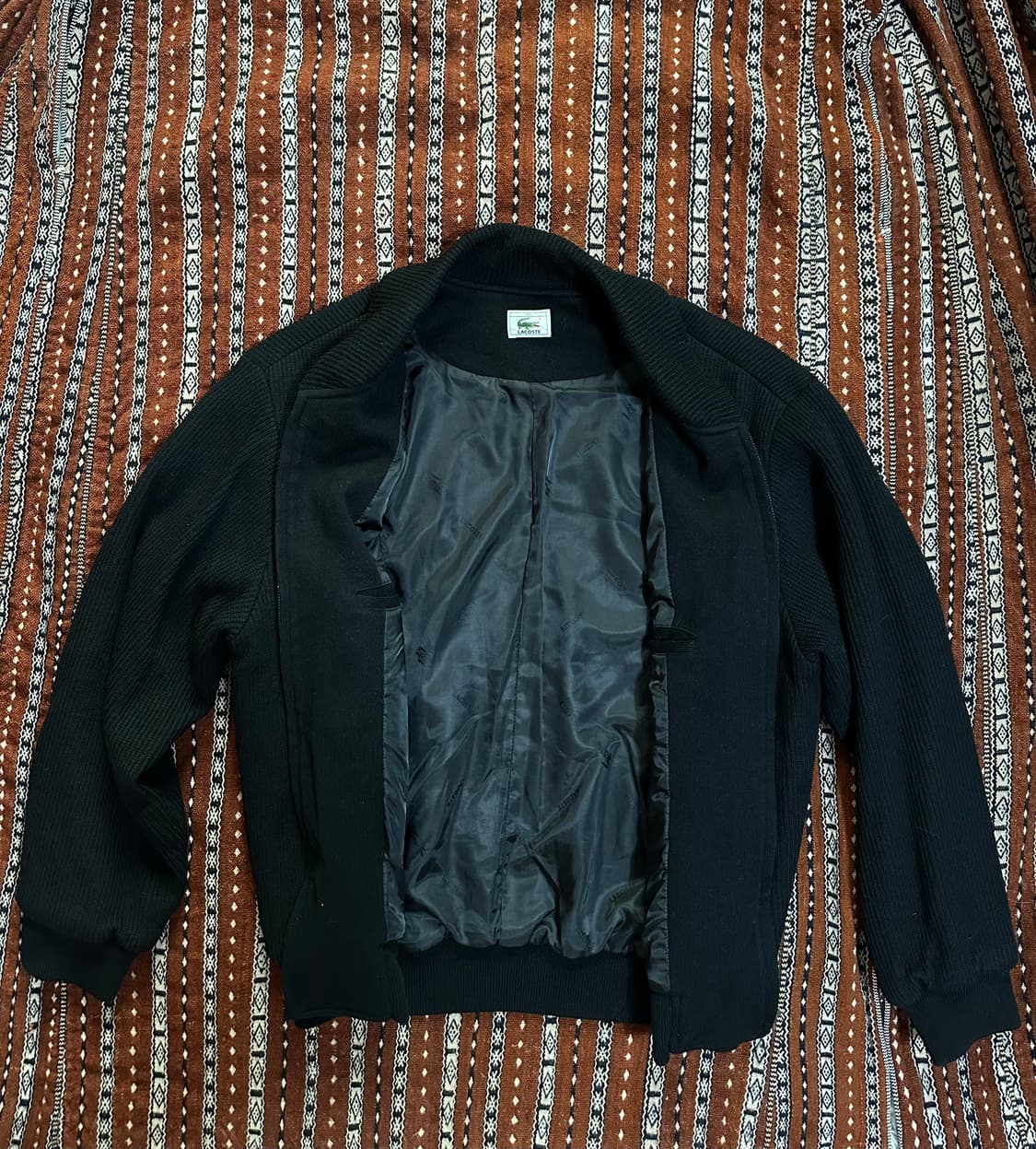 라코스테 블랙 니트 집업 가디건 상품이미지4