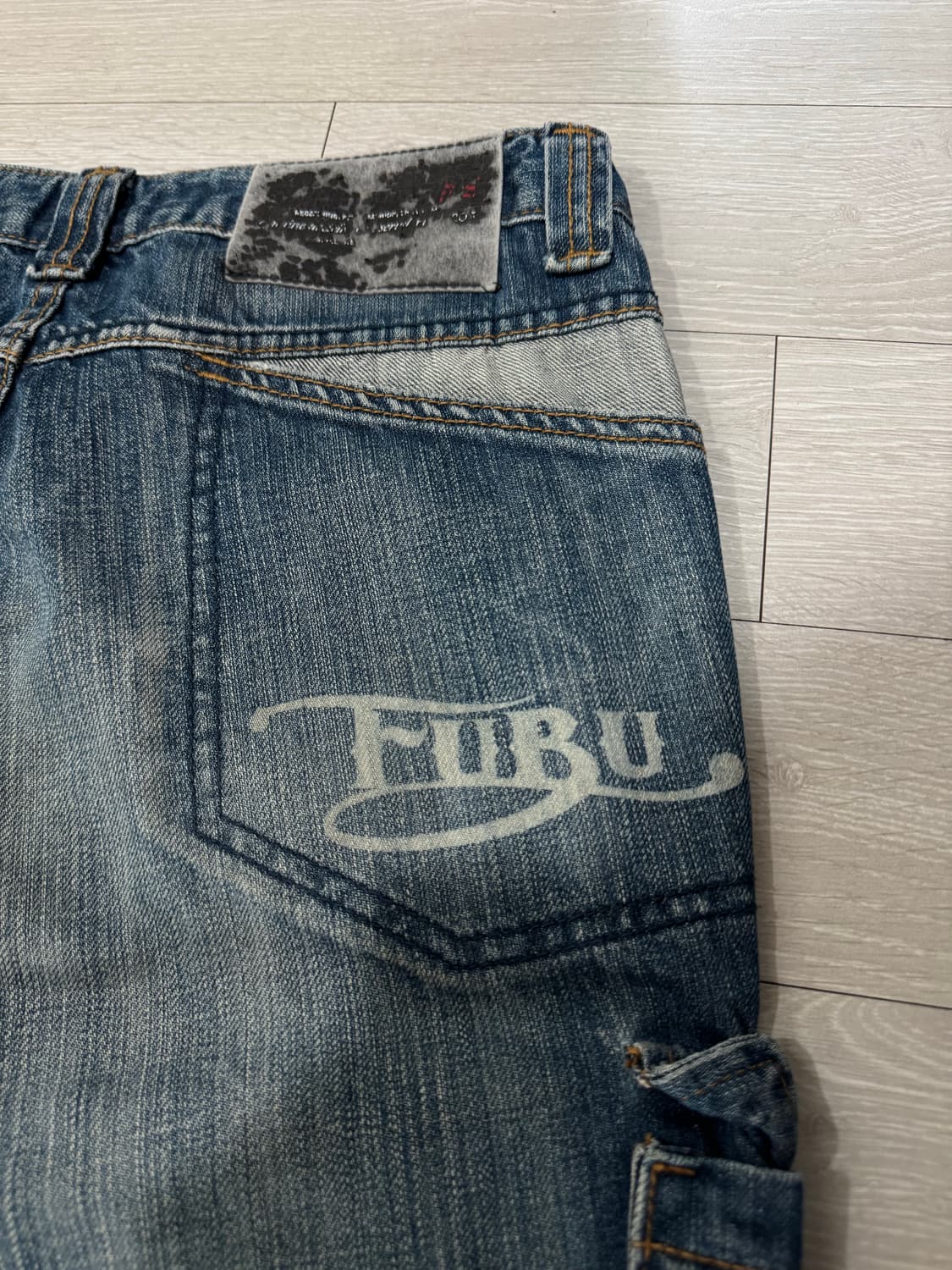 FUBU 워시드 데님 카고팬츠  상품이미지5