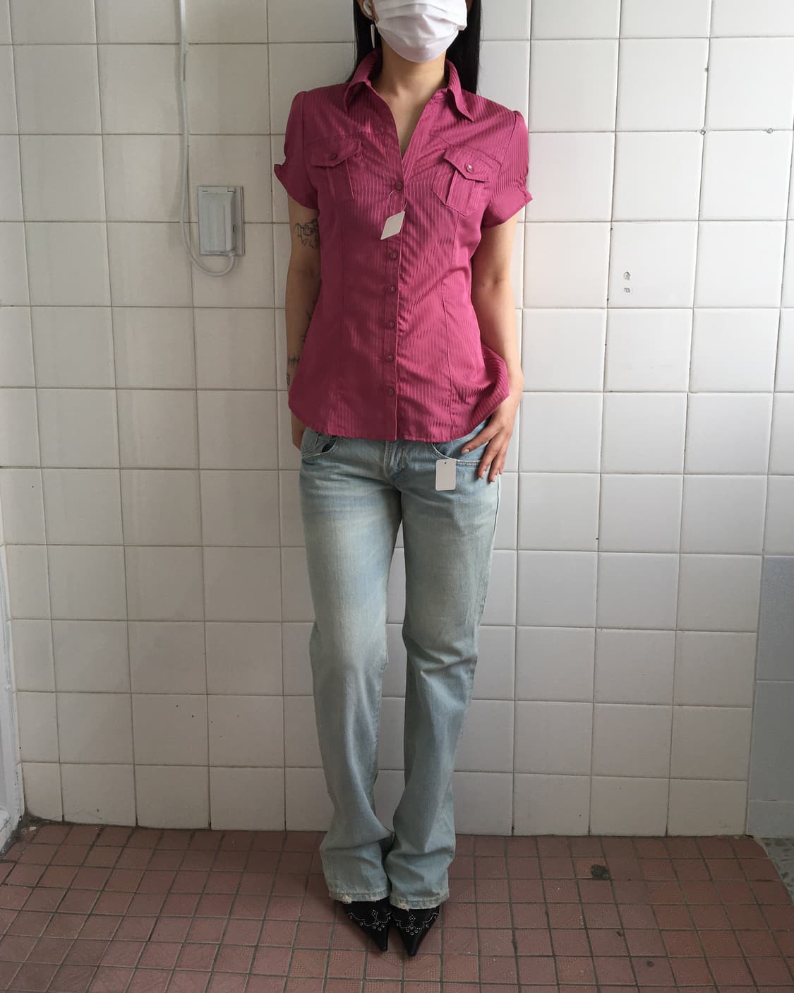 Stripe pattern pocket shirt 상품이미지7