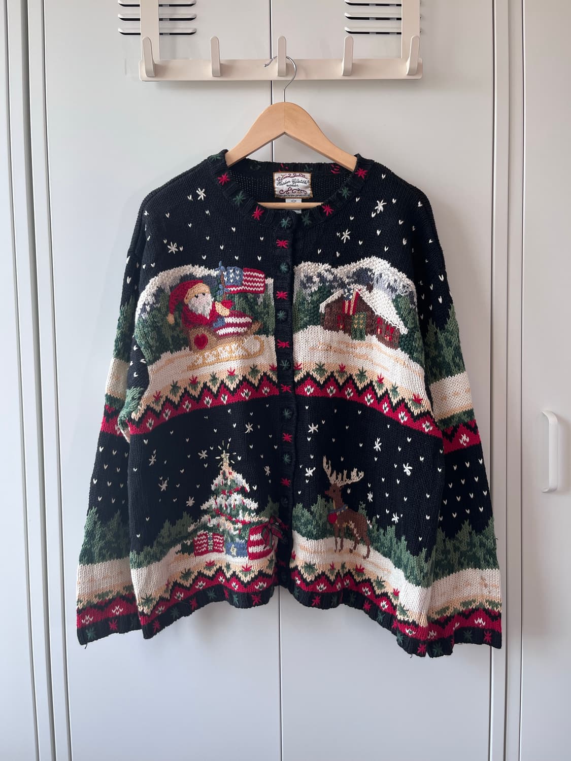Heirloom collection 크리스마스 풍경 니트 가디건  상품이미지5
