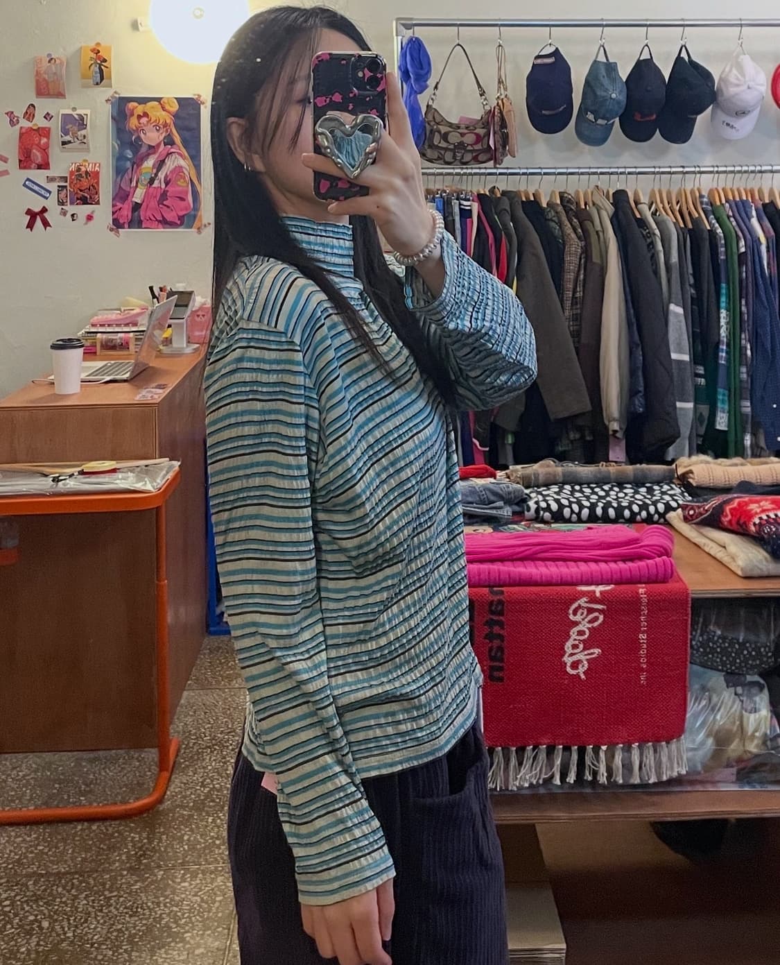 레이어드 실크 티셔츠[무배] 상품이미지1