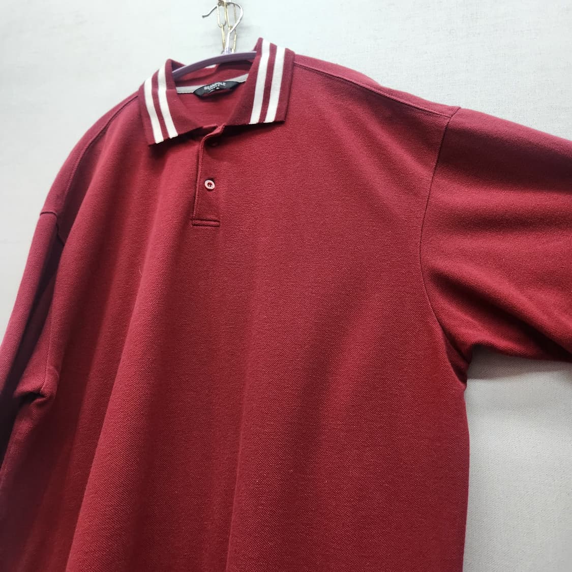빈폴 카라디테일 버건디 반팔카라 100(XL) 상품이미지3