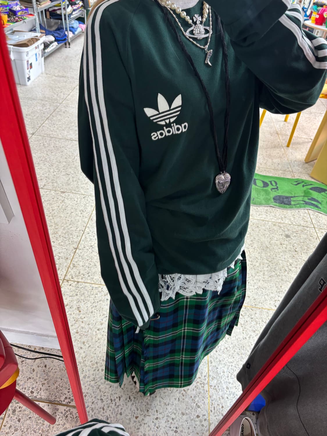Vintage Adidas Deep Green Top 상품이미지4