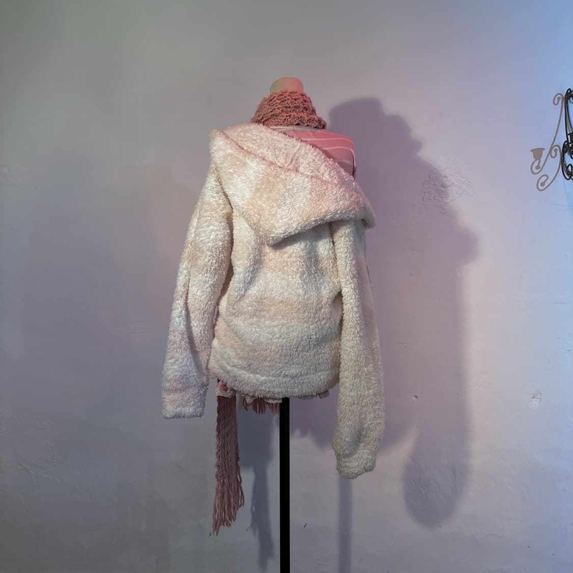 핑크 스트라이프 후드집업 상품이미지2