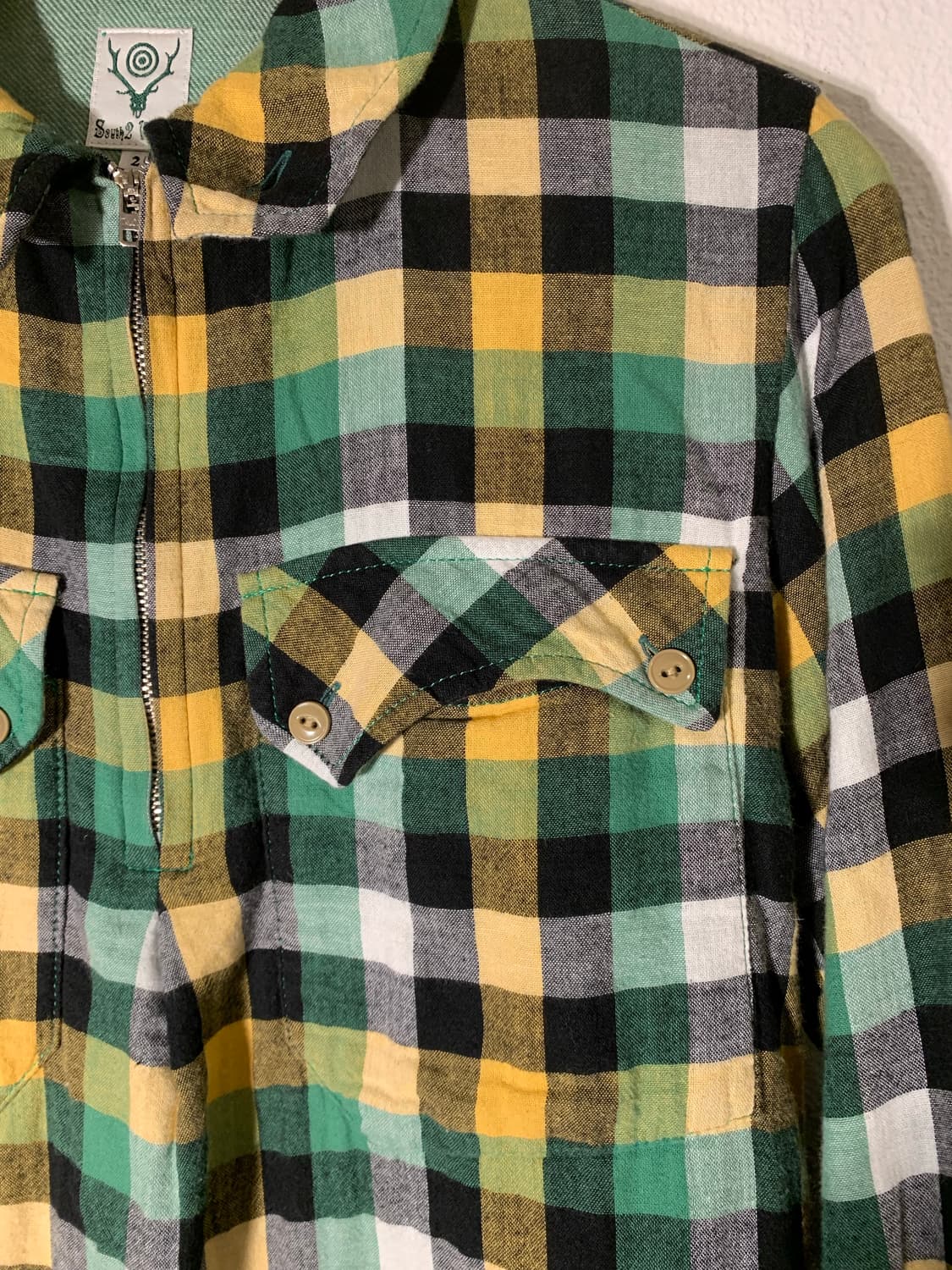 남이사팔 버튼카라 지퍼 폴로 체크셔츠 상품이미지7