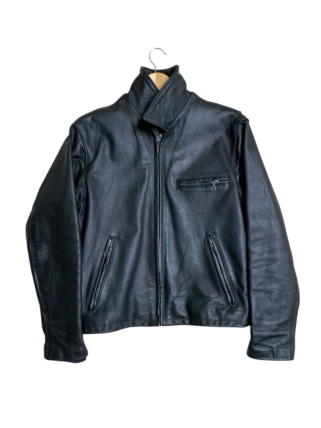 Schott leather zip up jacket 상품이미지1