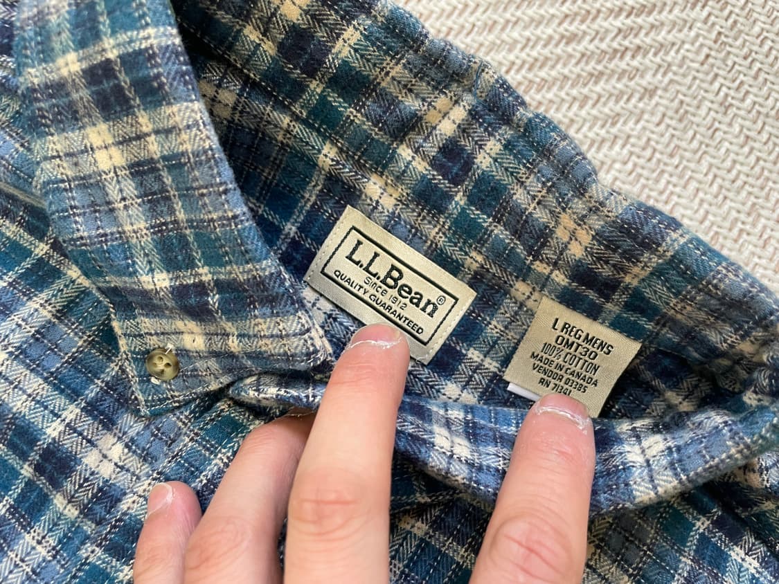 L.l bean 엘엘빈 캐나다 체크 플란넬 셔츠 J03961 상품이미지4