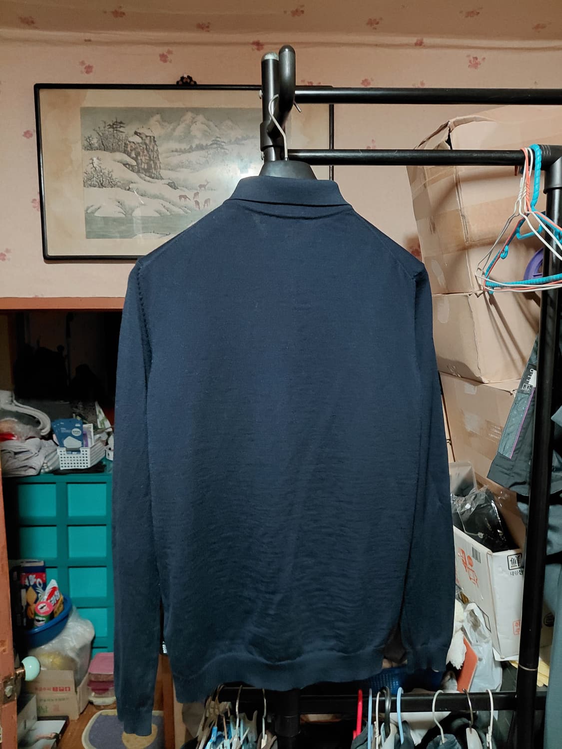 [휴고보스]BANET 메리노울100 긴팔 폴로 니트 M(95~100) 상품이미지2