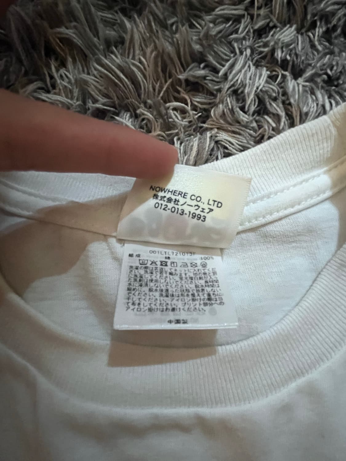 베이프 에이프 헤드 카타카나 롱슬리브 티셔츠 화이트 상품이미지3