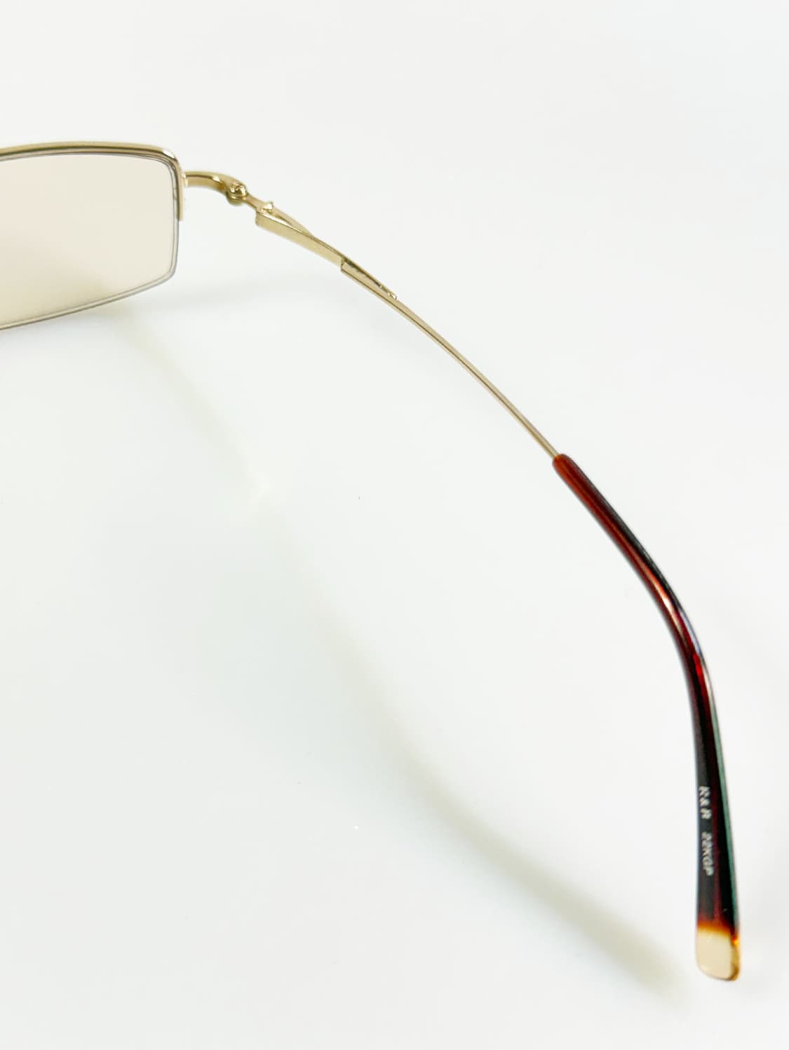 R&B EYEWEAR 반무테 스퀘어 메탈 빈티지 틴트 안경 상품이미지7