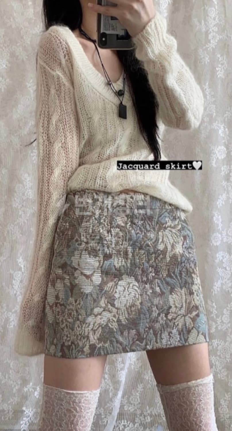 버터플라이 빈티지 고딕 갸루 스커트 치마 오리엔탈 상품이미지1