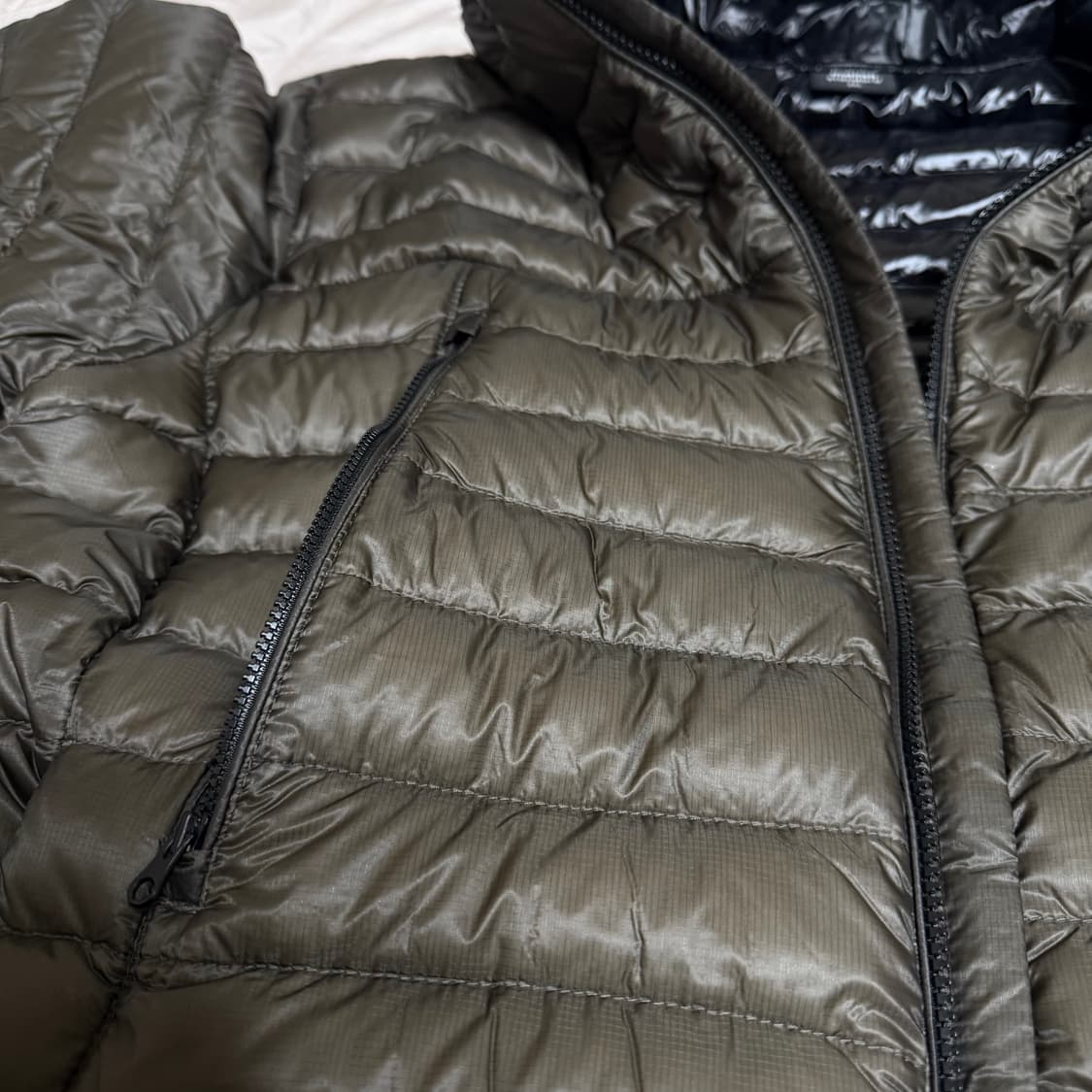 무탠다드 시티 레저 시어 립스탑 후디드 라이트 다운 재킷-브라운 2XL 상품이미지2