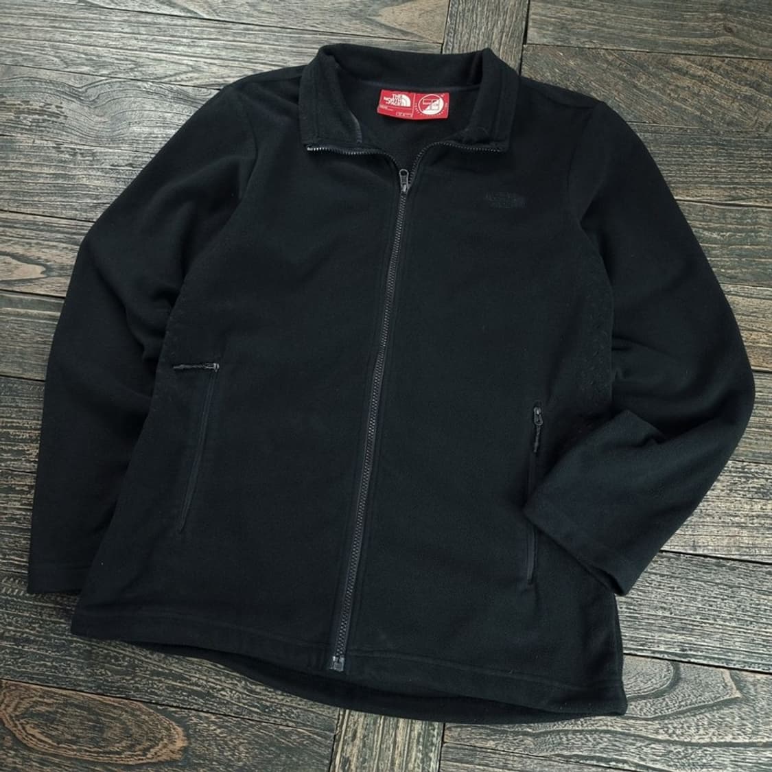 [노스페이스] 로고 자수 플리스 후리스 집업 자켓 블랙 M18945 상품이미지1