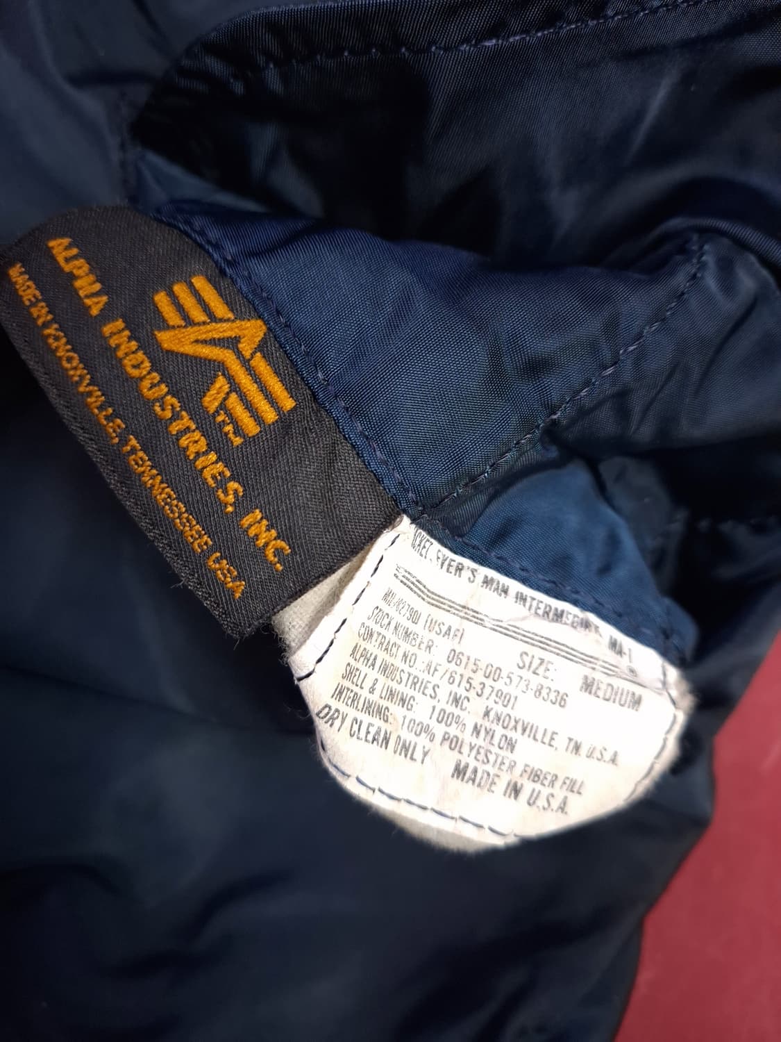 오리지날 미국제조 알파사 민수용 미공군 MA-1 항공점퍼 상품이미지4