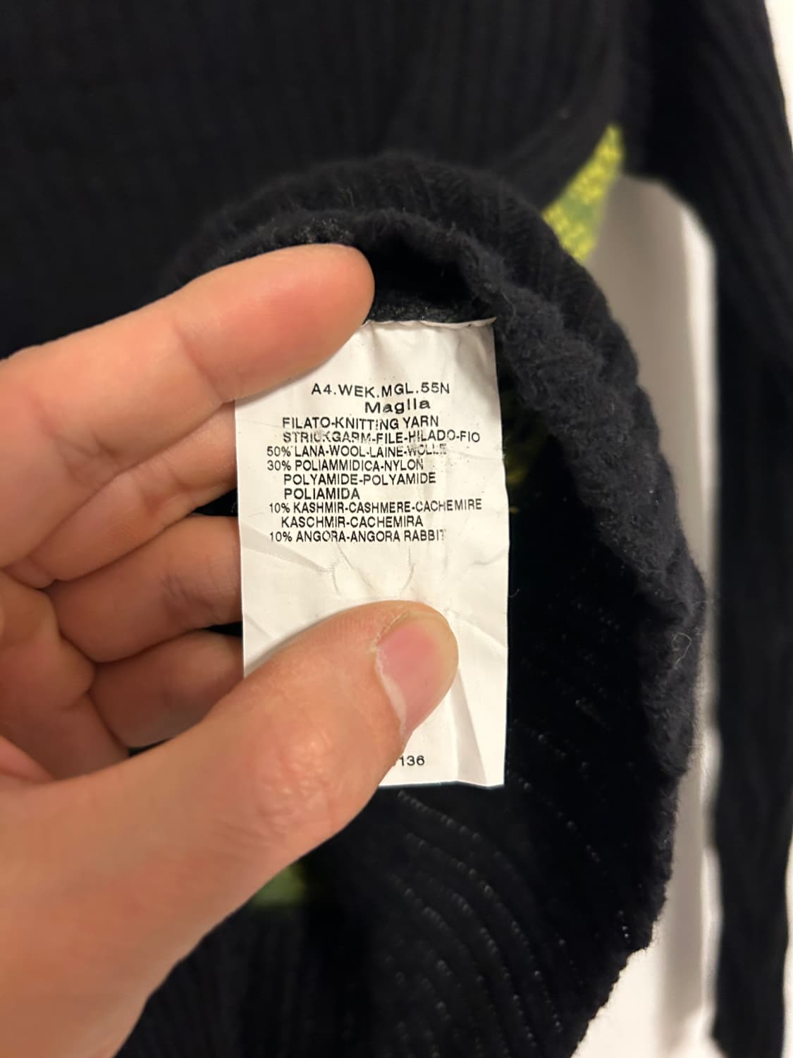 막스마라 위켄드 울·앙고라·캐시미어 컬러 블록 니트 탑 M(W) 상품이미지4