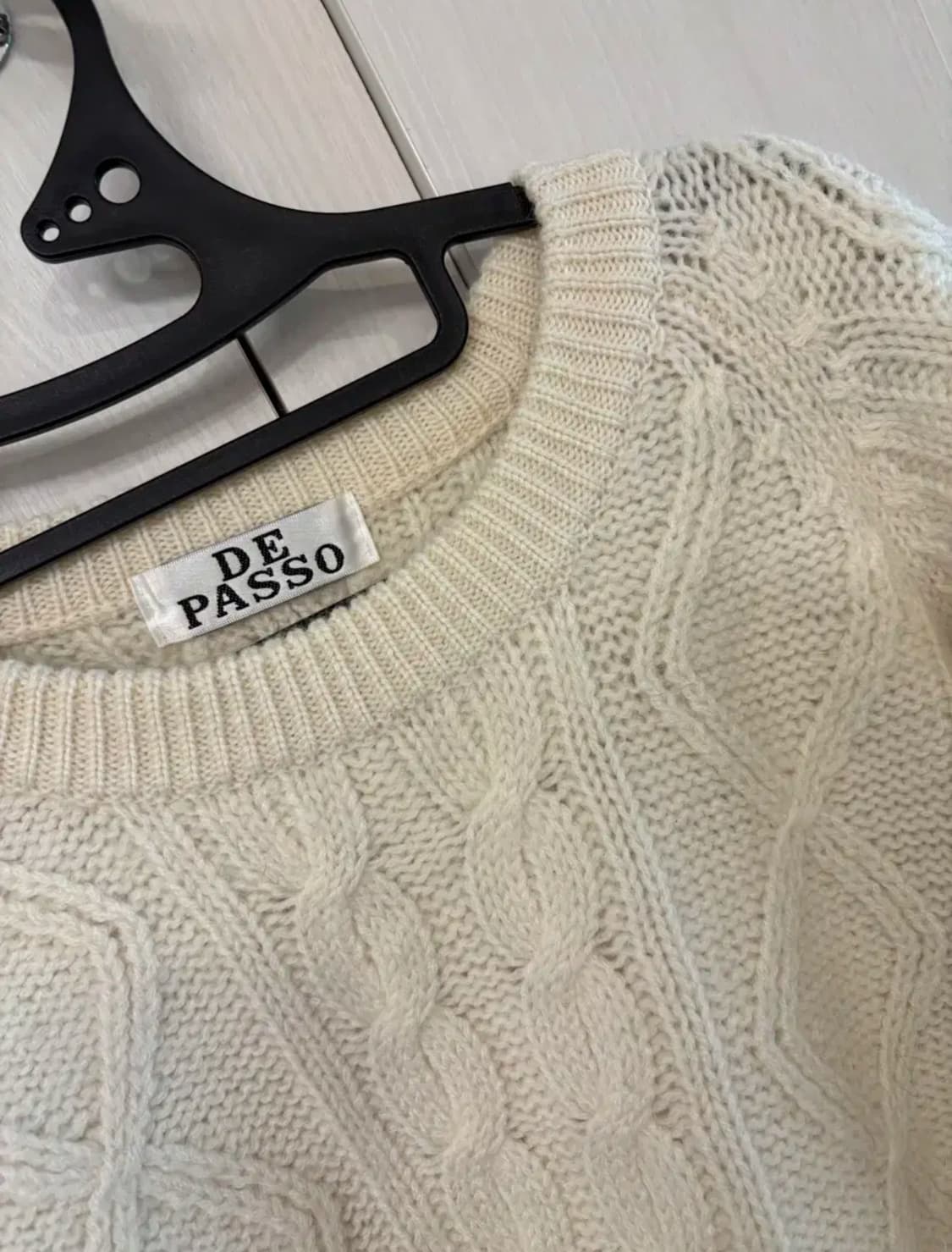 빈티지니트 아란니트  피셔맨니트 흰순이 아이보리 케이블 상품이미지3