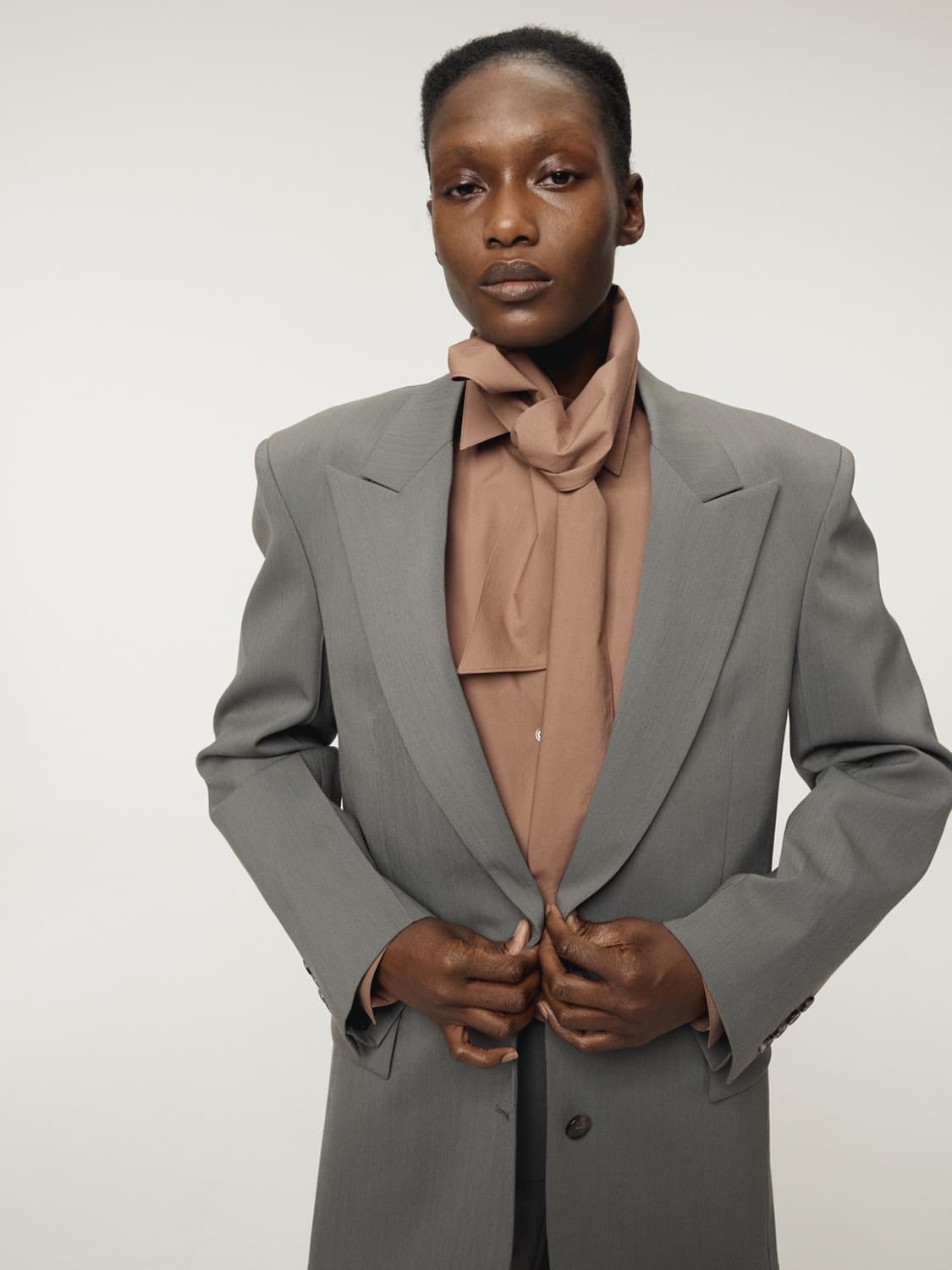 렉토 RECTO 테일러드 수트 자켓 그레이 상품이미지6