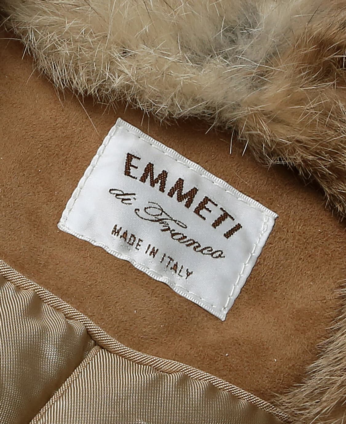 엠메띠 [Emmeti] 무통 카멜 염소 스웨이드 가죽 벨트 더블 코트 상품이미지7