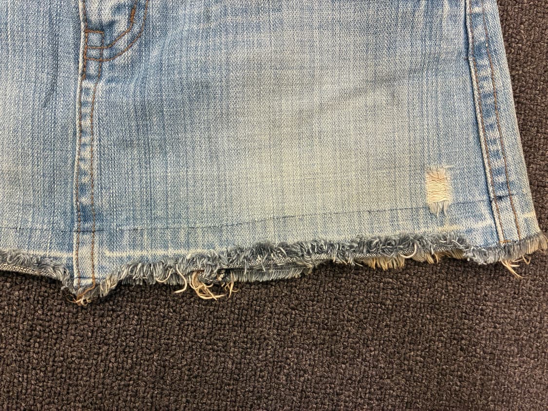 L)Japanese vintage 여성 데미지 데님 미니 스커트 상품이미지5