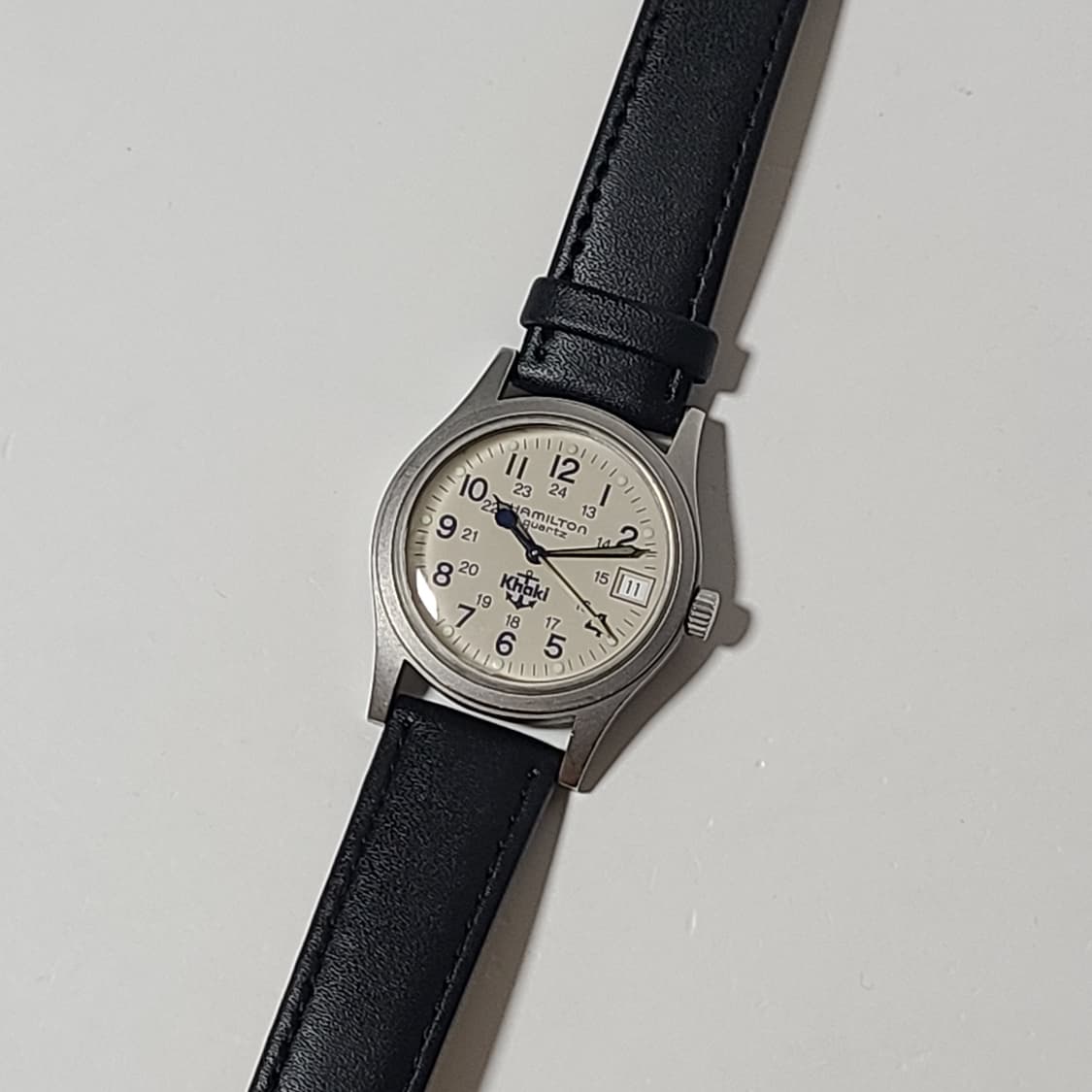 해밀턴 9797 카키필드 쿼츠 흰판 빈티지 시계 상품이미지9